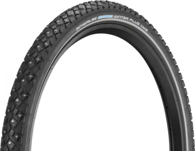 Велопокрышка шипованная Schwalbe Marathon Winter Plus Performance 20" (светоотражающая полоса 20x2.15 (55-406) стальной)