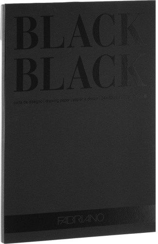 Альбом-склейка для набросков Fabriano "BlackBlack" 24х32 см 20 л 300 г