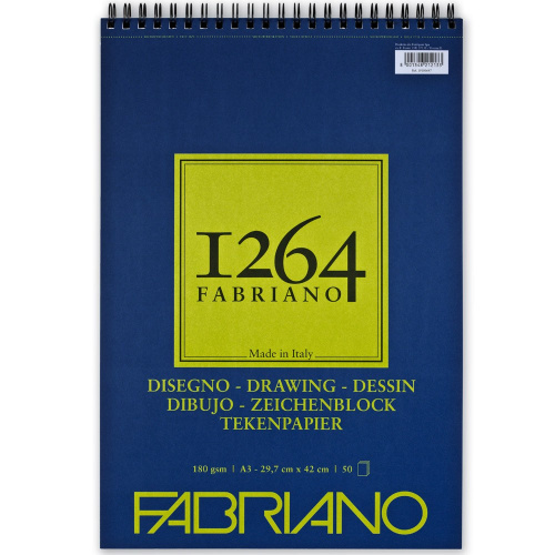 Альбом для графики на спирали Fabriano "1264 DRAWING" 29,7х42 см 50 л 180 г