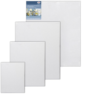 Набор холстов на подрамнике Гамма "Студия" 4 шт., 20*30, 30*40, 40*50, 50*60см, 100% хлопок, 280 г,