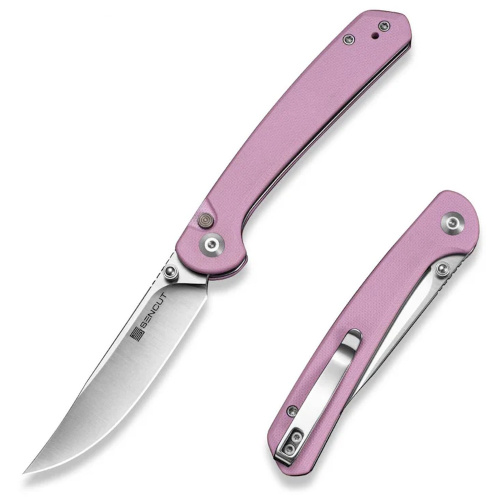 Складной нож Sencut Skelfin, сталь 9Cr18MoV, рукоять G10, розовый
