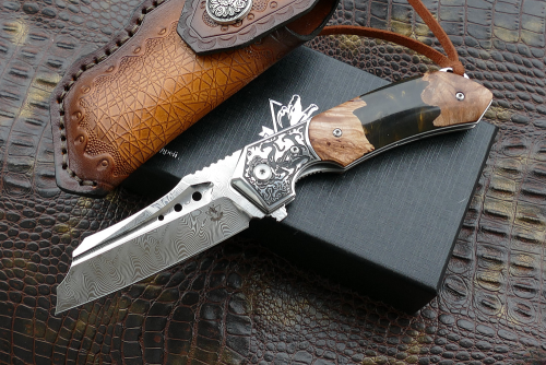 Складной нож Steelclaw Барк, сталь VG10/Damascus