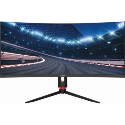 Монитор 34" Digma Overdrive 34A711Q DM34VG02 черный, VA, 3440x1440, 165Hz, 4ms, 4000:1, 300cd/m2, 178°/178°, HDMI M/M, матовая HAS Piv G-Sync FreeSync