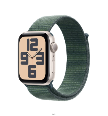 Смарт-часы Apple Watch SE (2024) 40mm Starlight Aluminium Case with Lake Green Sport Loop (One Size)