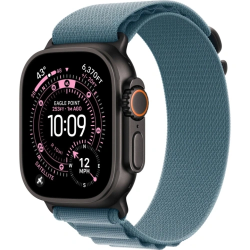 Смарт-часы Apple Watch Ultra 3 49mm Black Titanium Case with Light Blue Alpine Loop (S)