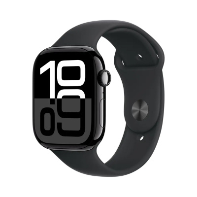 Смарт-часы Apple Watch Series 10 46mm Jet Black Aluminum Case with Black Sport Band (S/M)