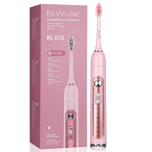 Электрическая звуковая зубная щётка Revyline RL 010 Pink