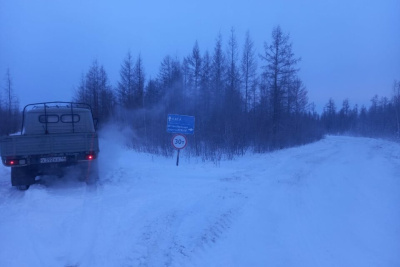 На зимнике автодороги «Кобяй» установили грузоподъемность до 30 тонн / ЯСИА   