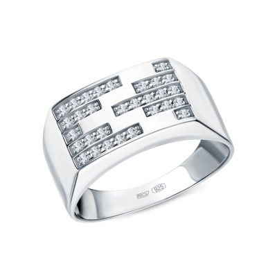 Серебряное кольцо с фианитами