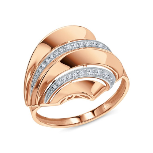 Золотое кольцо с фианитами