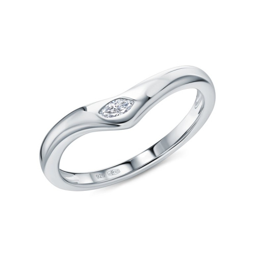 Серебряное кольцо с бриллиантами выращенными