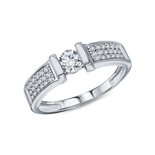 Серебряное кольцо с фианитами