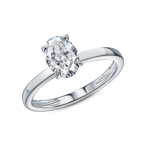 Золотое кольцо с бриллиантами выращенными