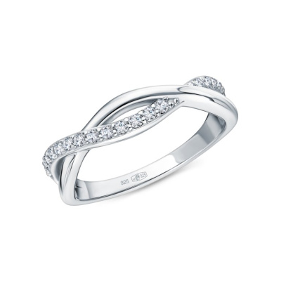 Серебряное кольцо с фианитами