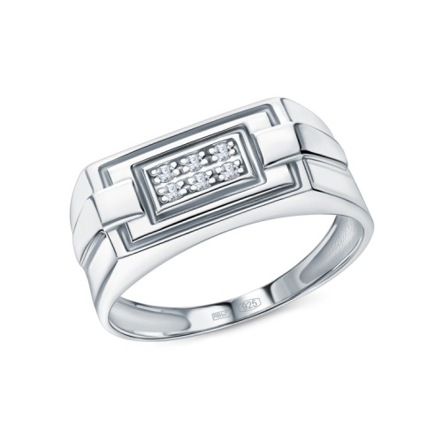 Серебряное кольцо с фианитами