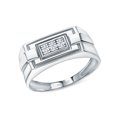 Серебряное кольцо с фианитами