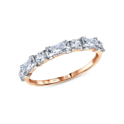 Золотое кольцо с фианитами