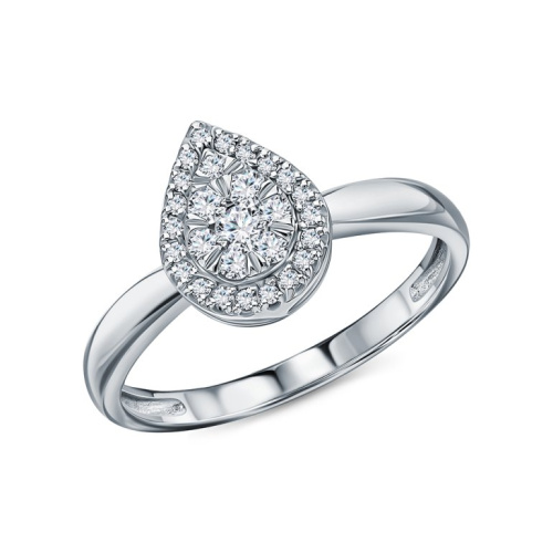 Золотое кольцо с бриллиантами природными