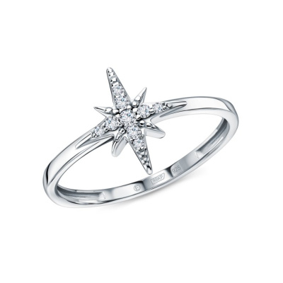 Серебряное кольцо с фианитами