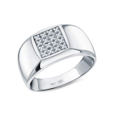 Серебряное кольцо с фианитами