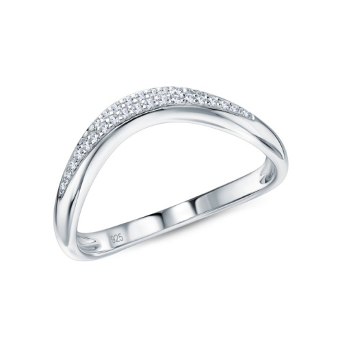 Серебряное кольцо с бриллиантами выращенными