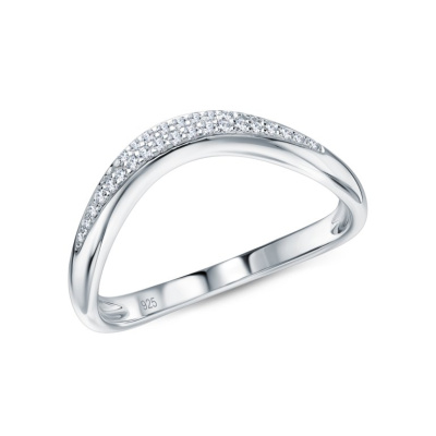 Серебряное кольцо с бриллиантами выращенными