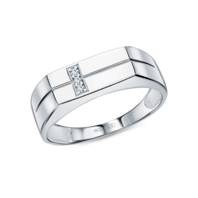 Серебряное кольцо с фианитами