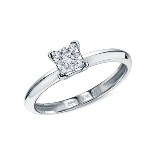 Золотое кольцо с бриллиантами природными