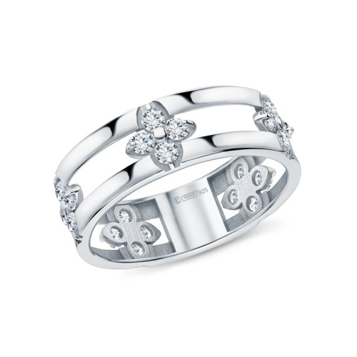 Серебряное кольцо с фианитами