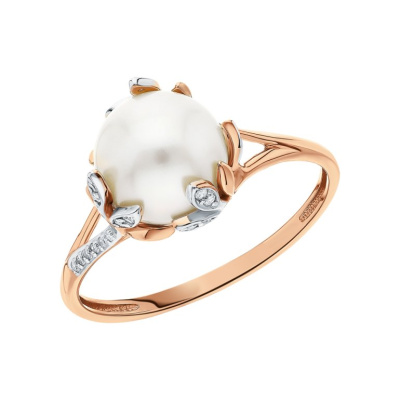 Золотое кольцо с жемчугом