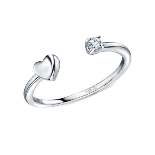 Серебряное кольцо с фианитами