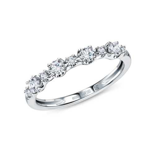 Золотое кольцо с бриллиантами выращенными