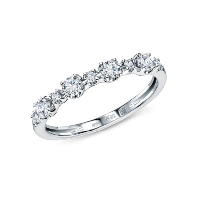 Золотое кольцо с бриллиантами выращенными