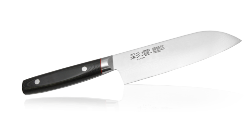 Нож Сантоку Kanetsugu Saiun Damascus, 9003, сталь VG-10, в картонной коробке, 170 мм