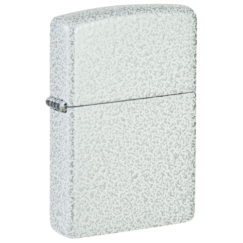 Зажигалка ZIPPO Classic с покрытием Glacier, латунь/сталь, белая, матовая, 38x13x57 мм