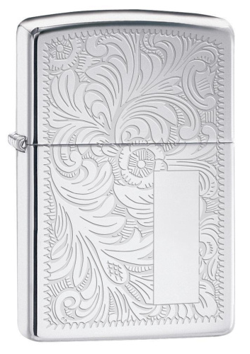 Зажигалка ZIPPO Venetian® с покрытием High Polish Chrome, латунь/сталь, серебистая, 36x12x56 мм