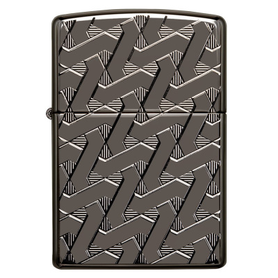 Зажигалка ZIPPO 49173 Armor с покрытием High Polish Black Ice, латунь/сталь, чёрная, глянцевая, 36x12x56 мм