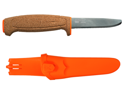 Нож с фиксированным лезвием Morakniv Floating Serrated Knife, сталь Sandvik 12C27, рукоять пробковая