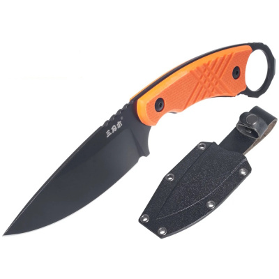 Туристический нож Sanrenmu Orange S768-4, сталь 12C27, рукоять G10, оранжевый/черный