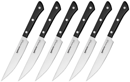 Набор стейковых ножей 6 в 1 Harakiri Samura, 125 мм