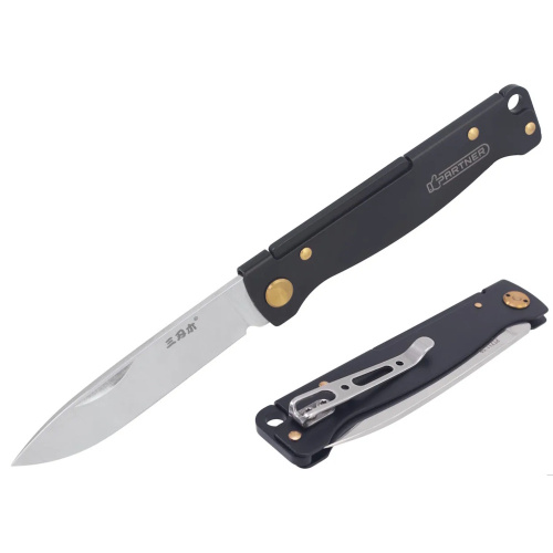 Складной нож SanRenMu PT711-SB, сталь Sandvik 12C27