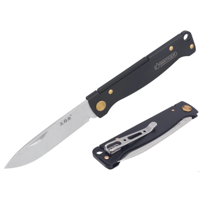 Складной нож SanRenMu PT711-SB, сталь Sandvik 12C27