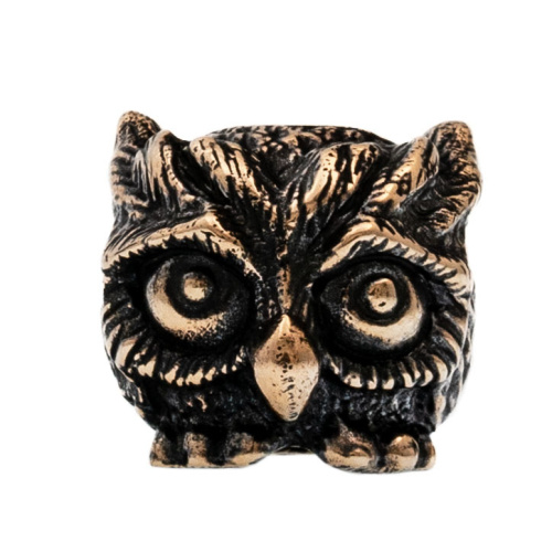 Бусина для темляка Филин, бронза