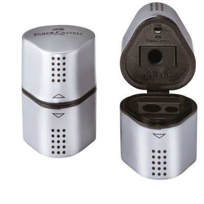 Точилка Faber-castell GRIP TRIO 2001 серый