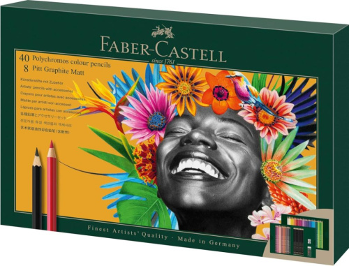 Набор художественных материалов Faber Castell "Polychromos & Pitt Graphite Matt ", 50 предметов