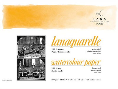 Альбом-склейка для акварели Lana "Lanaquarelle" Satin 23х31 см 20 л 300 г