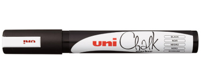 Маркер стираемый для окон, стекла и досок UNI "Chalk", на меловой основе, 1,8-2,5 мм, черный