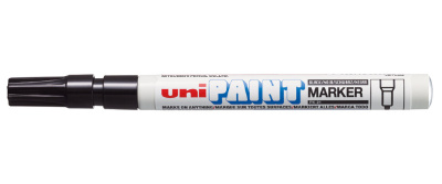 Маркер-краска Uni "Paint" PX-21, 0,8-1,2 мм, алюминиевый корпус, черный