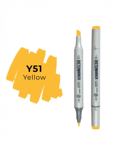 Маркер двухсторонний на спиртовой основе Sketchmarker Цвет Желтый