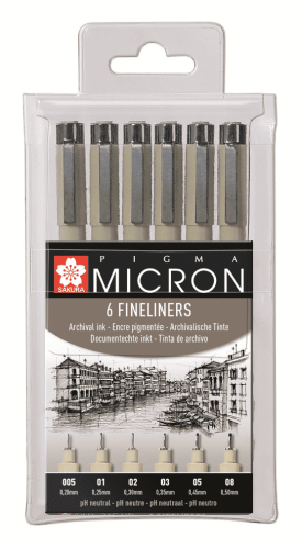 Набор линеров Sakura "PIGMA MICRON" 6 шт